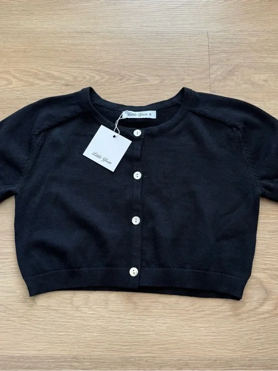 NWT Little Yarn Betty Mini Crop in Black Cotton - Xs/S - Picture 5 of 7